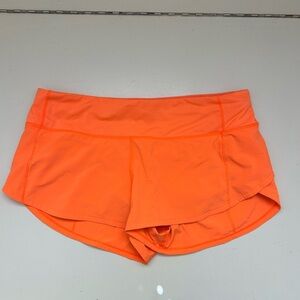 Women's SPEED UP Orange Athletic Shorts 2.5